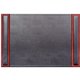 Dacasso Rosewood & Leather Side-Rail Desk Pad - Rectangular - 25.5" Width x 17.25000" Depth - Felt Black Backing - Leather, Rose