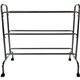 Champion Sports 12 Ball Powder-Coated Ball Cart - 4 Casters - 41" Length x 17" Width x 41" Height - Silver - 1 Each