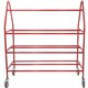 Champion Sports Deluxe Pro Ball Cart - 4 Casters - Steel - 51" Length x 18.5" Width x 54" Height - Red - 1 Each