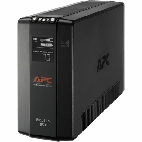 APC by Schneider Electric Back UPS Pro BX850M, Compact Tower, 850VA, AVR, LCD, 120V - Tower - 12 Hour Recharge - 2 Minute Stand-