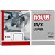 Novus 24/8 Super Premium Staples - 5/16" Leg - Silver - Steel1000 / Carton