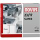 Novus 23/17 Super Heavy Duty Staples - 43/64" Leg - Silver - Steel1000 / Carton