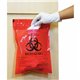 CareTek Stick-On Biohazard Infectious Waste Bags - 1.40 quart Capacity - 12" Width x 14" Length - 2 mil (51 Micron) Thickness - 