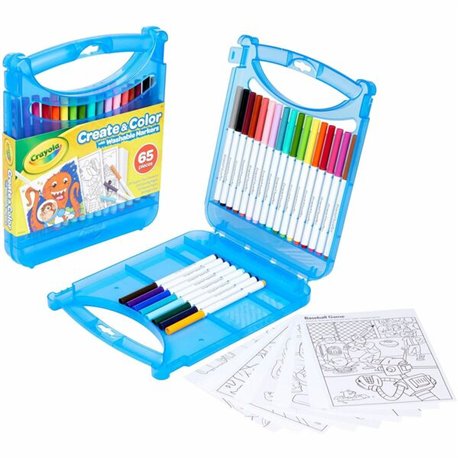 Crayola Super Tips Art Kit - Classroom, Home, Art - Recommended For 4 Year - 65 Piece(s) - 1.25"Height x 9.25"Width x 11.30"Leng