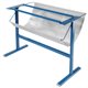 Dahle 798 Trimmer Stand w/Paper Catch - 34.5" Height x 14" Width - Steel, Vinyl - Blue