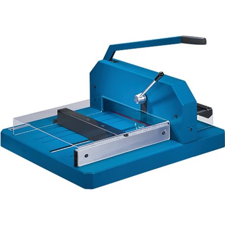 Dahle 846 Professional Stack Cutter - 500 Sheet Cutting Capacity - 16.88" Cutting Length - Ground Blade, Adjustable Alignment Gu