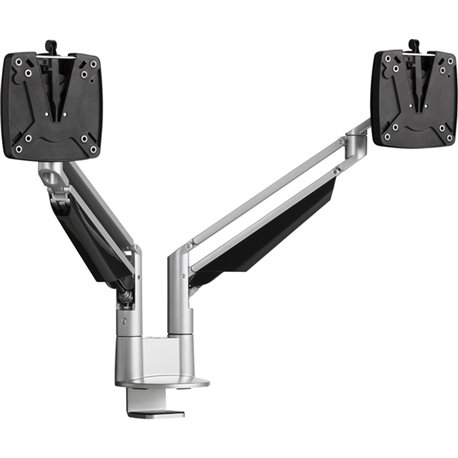 Novus CLU Duo 990+4019+000 Mounting Arm for Monitor - Silver - 2 Display(s) Supported - 13" Screen Support - 30 lb Load Capacity