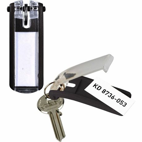 DURABLE Key Tag - Plastic - 6 / Pack - Black