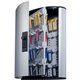 DURABLE Brushed Aluminum Combo Lock 72-Key Cabinet - 11-3/4" W x 11" H x 4-5/8" D - Combination Locking Door - Aluminum