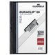 DURABLE DURACLIP Report Cover - Letter Size 8 1/2" x 11" - 30 Sheet Capacity - Punchless - Vinyl - Black