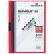 DURABLE DURACLIP Report Cover - Letter Size 8 1/2" x 11" - 30 Sheet Capacity - Punchless - Vinyl - Red