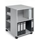 DURABLE Multifunction Trolley - 6 Shelf - 132 lb Capacity - 4 Casters - Wood - x 20.8" Width x 23.3" Depth x 29.4" Height - Gray