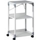 DURABLE System Overhead/Beamer Trolley - 3 x Shelf(ves) - 34.7" Height x 20" Width x 17" Depth - Metal, Plastic, Fiberglass, Res