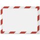 DURABLE DURAFRAME SECURITY Self-Adhesive Magnetic Letter Sign Holder - Holds Letter-Size 8-1/2" x 11" , Red/White, 2 Pack