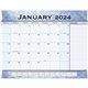 At-A-Glance Marbled Desk Pad - Standard Size - Monthly - 12 Month - January 2024 - December 2024 - 1 Month Single Page Layout - 
