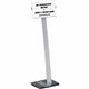 DURABLE INFO SIGN Letter Floor Stand - 8.5" x 11" Sign - 40.5" - 46.5" Height - Rectangular Shape - Acrylic, Stainless Steel - U