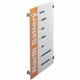 DURABLE CRYSTAL SIGN Wall Mounted Standoff Acrylic Sign - 8-3/10" x 11-4/5" - Rectangular Shape - Acrylic, Aluminum - Updateable