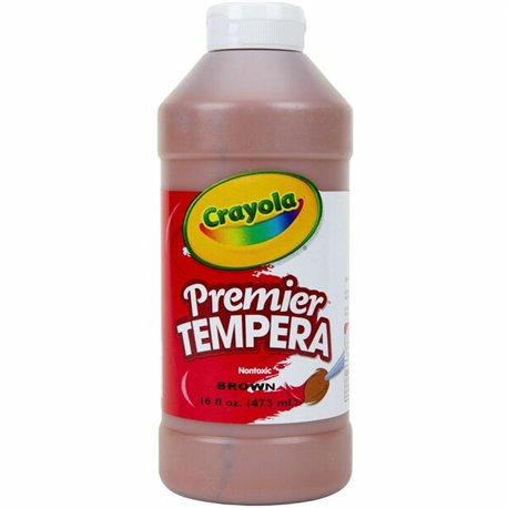 Crayola Premier Tempera Paint - 16 oz - 1 Each - Brown