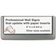 DURABLE CLICK SIGN with Cubicle Panel Pins - 2-1/8" x 5-7/8" - 2 Pins - Anti-glare - Acrylic, Aluminum - Updateable - Graphite -