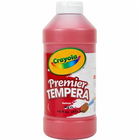 Crayola Premier Tempera Paint - 16 oz - 1 Each - Red