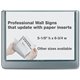 DURABLE CLICK SIGN with Cubicle Panel Pins - 4-1/8" x 5-7/8" - 2 Pins - Anti-glare - Acrylic, Aluminum - Updateable - Graphite -