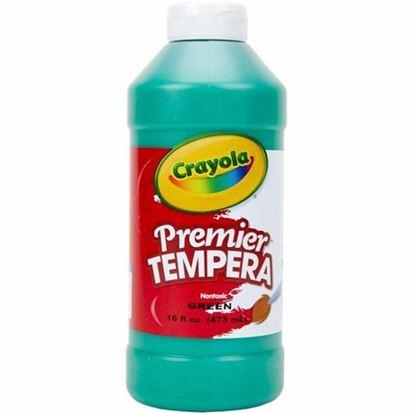 Crayola Premier Tempera Paint - 16 oz - 1 Each - Green