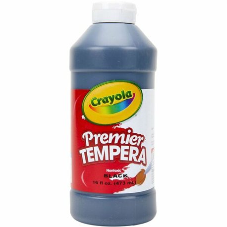 Crayola Premier Tempera Paint - 16 oz - 1 Each - Black