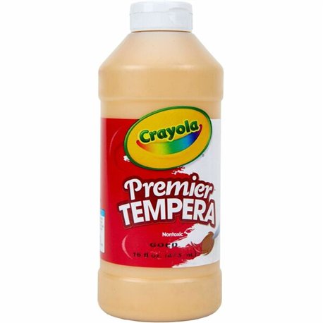 Crayola Premier Tempera Paint - 16 fl oz - 1 Each - Gold