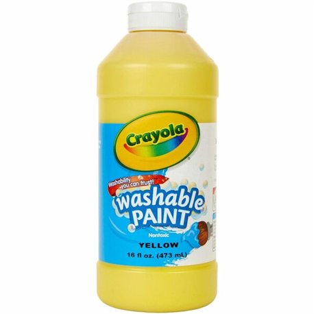 Crayola Washable Paint - 16 oz - 1 Each - Yellow