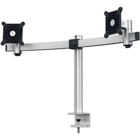 DURABLE Mounting Arm for Monitor - Silver - Height Adjustable - 2 Display(s) Supported - 27" Screen Support - 17.64 lb Load Capa