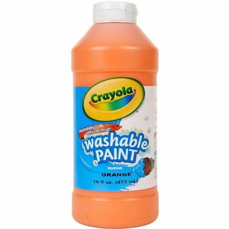 Crayola Washable Paint - 16 oz - 1 Each - Orange