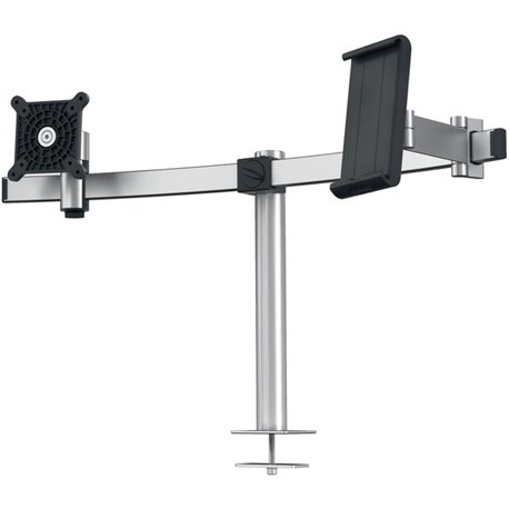 DURABLE Desk Mount for Monitor, Tablet, Curved Screen Display - Silver - Height Adjustable - 1 Display(s) Supported - 38" Screen