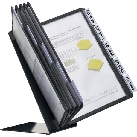 VARIO Table 10 Display Panel System - Table - Support A4 8.50" x 11" Media - Sturdy, Rugged, Anti-glare, Non Expandable - Black 