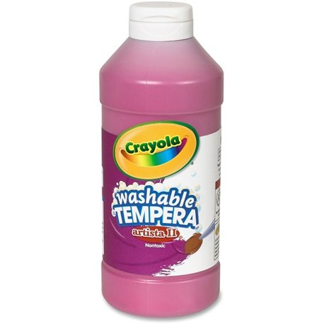 Crayola Artista II Washable Tempera Paints - 16 oz - 1 Each - Magenta