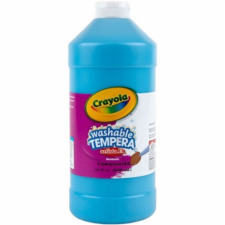 Crayola Washable Tempera Paint - 1 quart - 1 Each - Turquoise