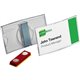 DURABLE Deluxe Convex & Magnetic Name Badge - 1-9/16" x 2-15/16" Insert - Acrylic - Transparent - 25 / Box