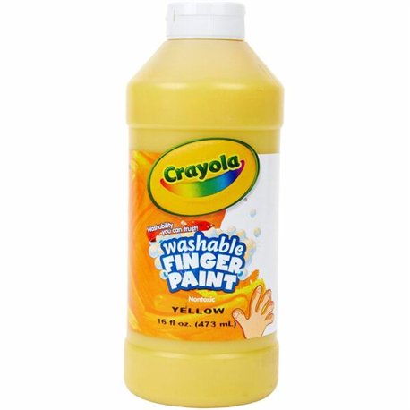 Crayola Washable Finger Paint - 16 fl oz - 1 Each - Yellow