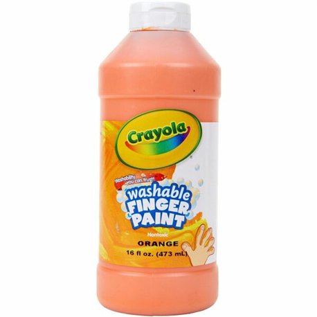 Crayola Washable Finger Paint - 16 fl oz - 1 Each - Orange