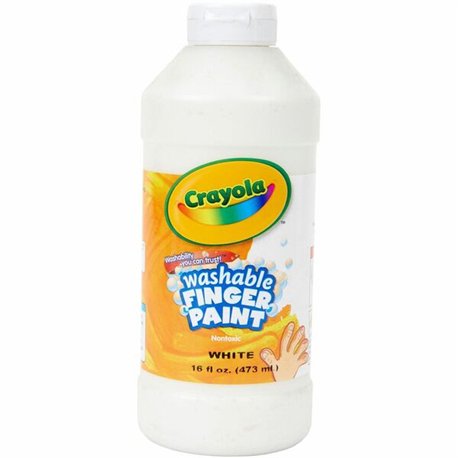 Crayola Washable Finger Paint - 16 fl oz - 1 Each - White