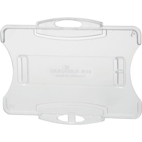 DURABLE Open Style Single ID-Card Holder - 2-1/10" x 3-1/4" - Open Face - Acrylic - Transparent - 10 / Box