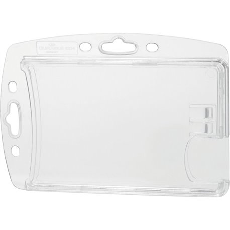 DURABLE Shell Style Dual ID-Card Holder - 2-1/10" x 3-1/4" - Enclosed - Plastic - Transparent - 10 / Box