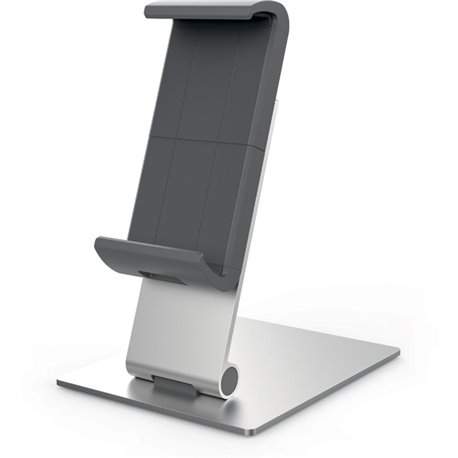 DURABLE Table Tablet Holder XL - Portrait, Landscape - 9.5" x 6.1" x 7.2" x - Rubber, Aluminum, ABS, Steel - 1 Each - Silver