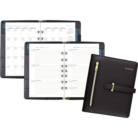 At-A-Glance Buckle Closure Undated Desk Start Set - Julian Dates - Weekly, Monthly - 8:00 AM to 5:00 PM - 1 Month, 1 Week Double