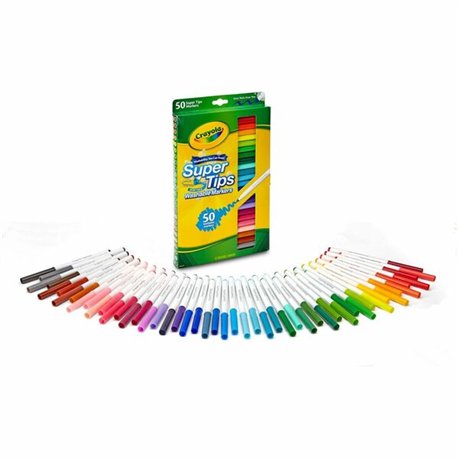 Crayola Super Tips 50-count Washable Markers - Assorted - 50 / Set