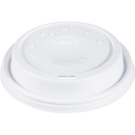 Dart Cappuccino Domed Lid - Dome - Plastic - 100 / Bag - 100 Per Bag - White