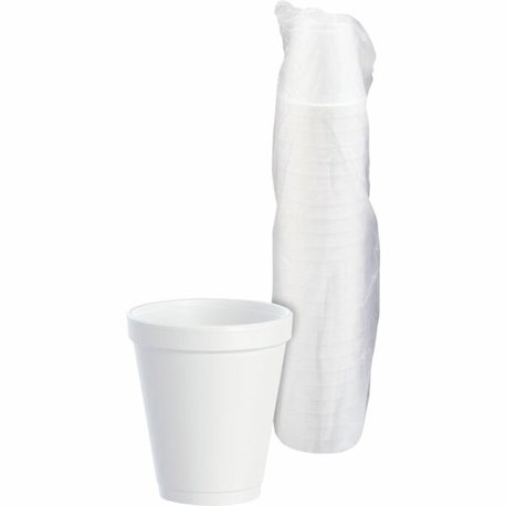 Dart 8 oz Insulated Foam Cups - 25 / Bag - White - Foam - Tea, Coffee, Juice, Soft Drink, Hot Drink, Cold Drink, Cappuccino, Hot