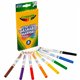 Crayola Thinline Washable Markers - Fine Marker Point - Red, Orange, Yellow, Green, Blue, Violet, Brown, Black Water Based Ink -