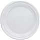 Dart Famous Service 9" Impact Plastic Plates - 125 / Bag - White - Glossy - Polystyrene, Foam, Plastic Body - 4 / Carton