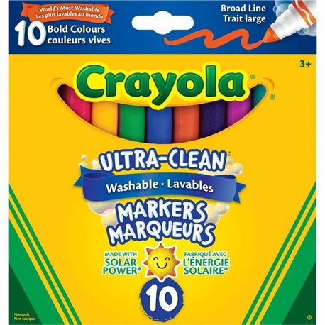 Crayola Ultra-Clean Marker - Wide Marker Point - 24 / Box