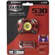 Dorcy Ultra HD 530 Lumen Headlamp - 530 lm LumenAAA - Battery - Water Resistant - Black, Red - 1 Each